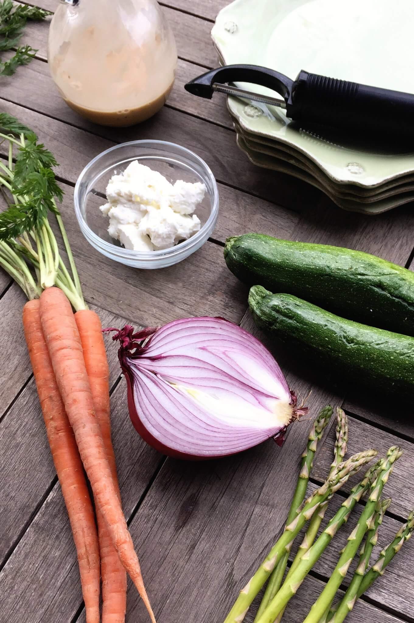 Asparagus, Zucchini and Carrot Ribbon Salad
