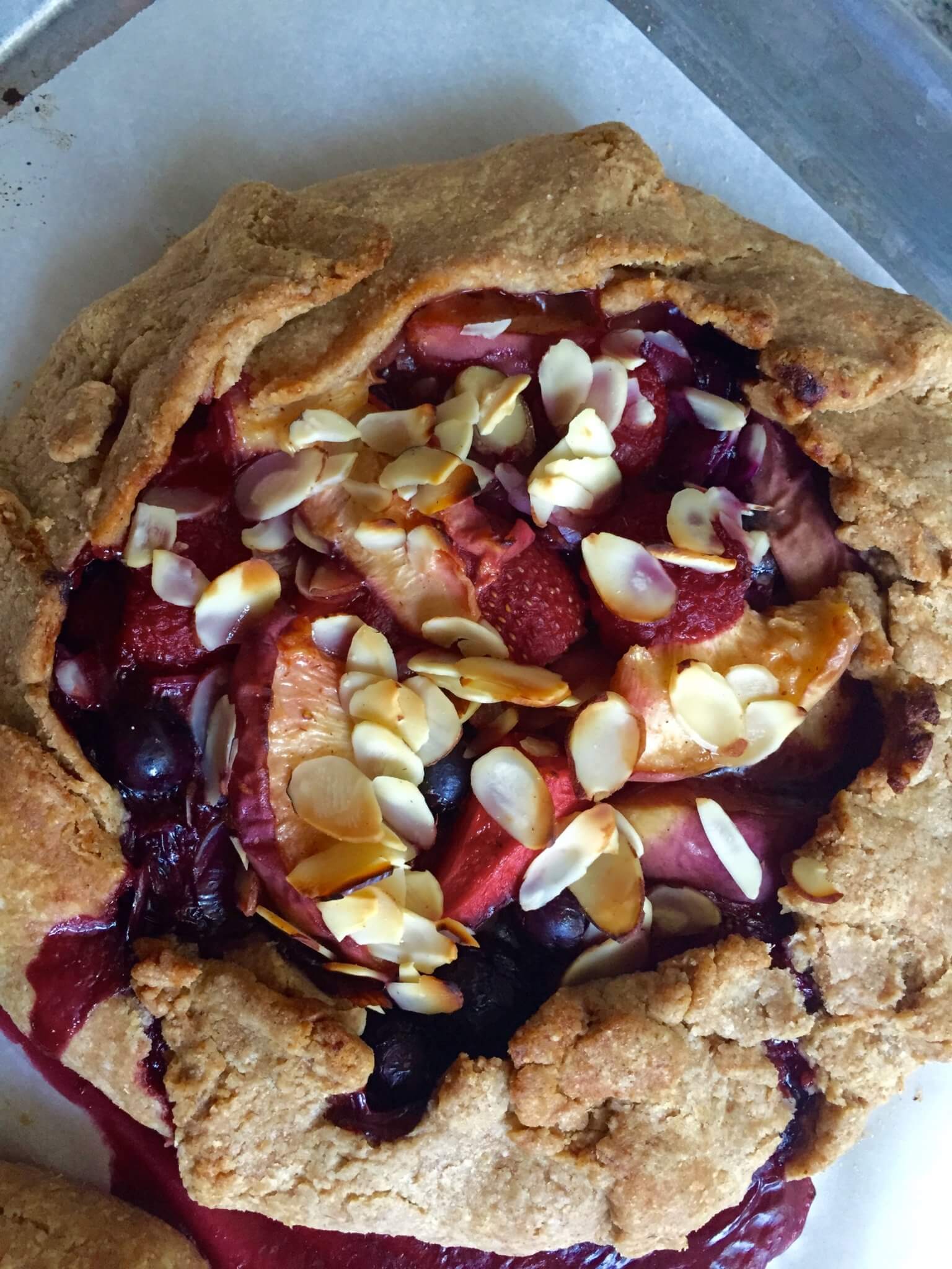 Summer Berry and Almond Whole Grain Galette