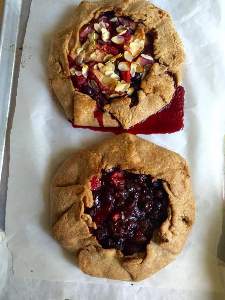 summer berry and almond galette