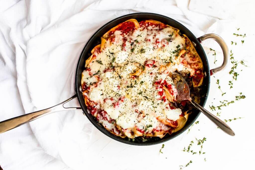 Simple Skillet Lasagna Casserole from Holley Grainger