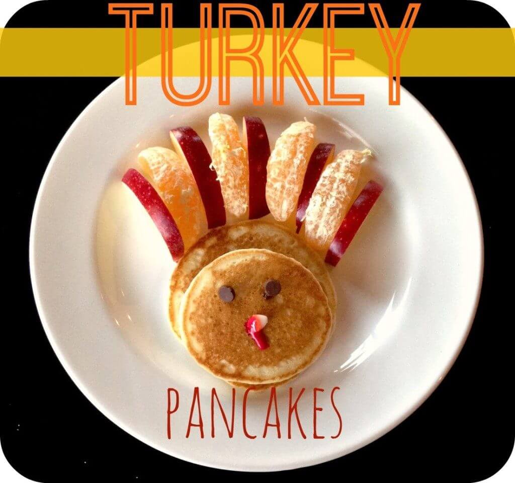 Thanksgiving Turkey Shaped Pancakes