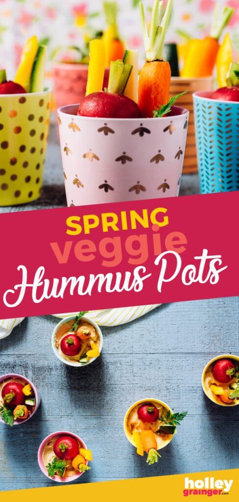 Spring Veggie Hummus Pots, from Holley Grainger