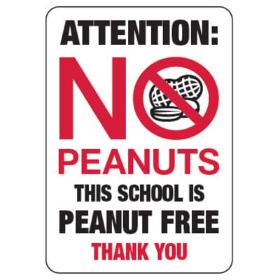 Nut Free School Sign