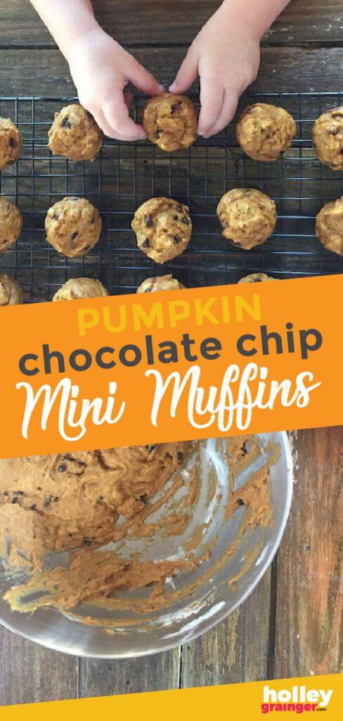 Pumpkin Chocolate Chip Mini Muffins