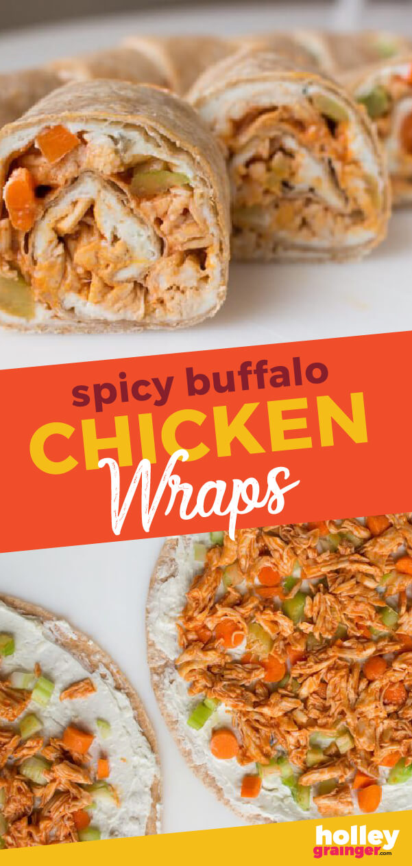 Spicy Buffalo Chicken Wraps, from Holley Grainger