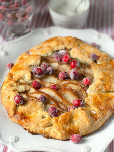 Pear Galette with Sparkling Cranberries from Holley Grainger