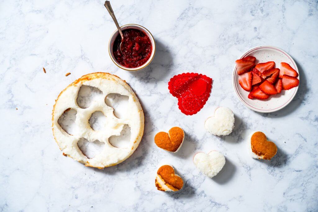 For a healthier twist on the classic Little Debbie Valentine's Day cakes, these Mini Strawberry Heart Cakes with a Greek yogurt frosting are an adorable and delicious way to celebrate the day.
