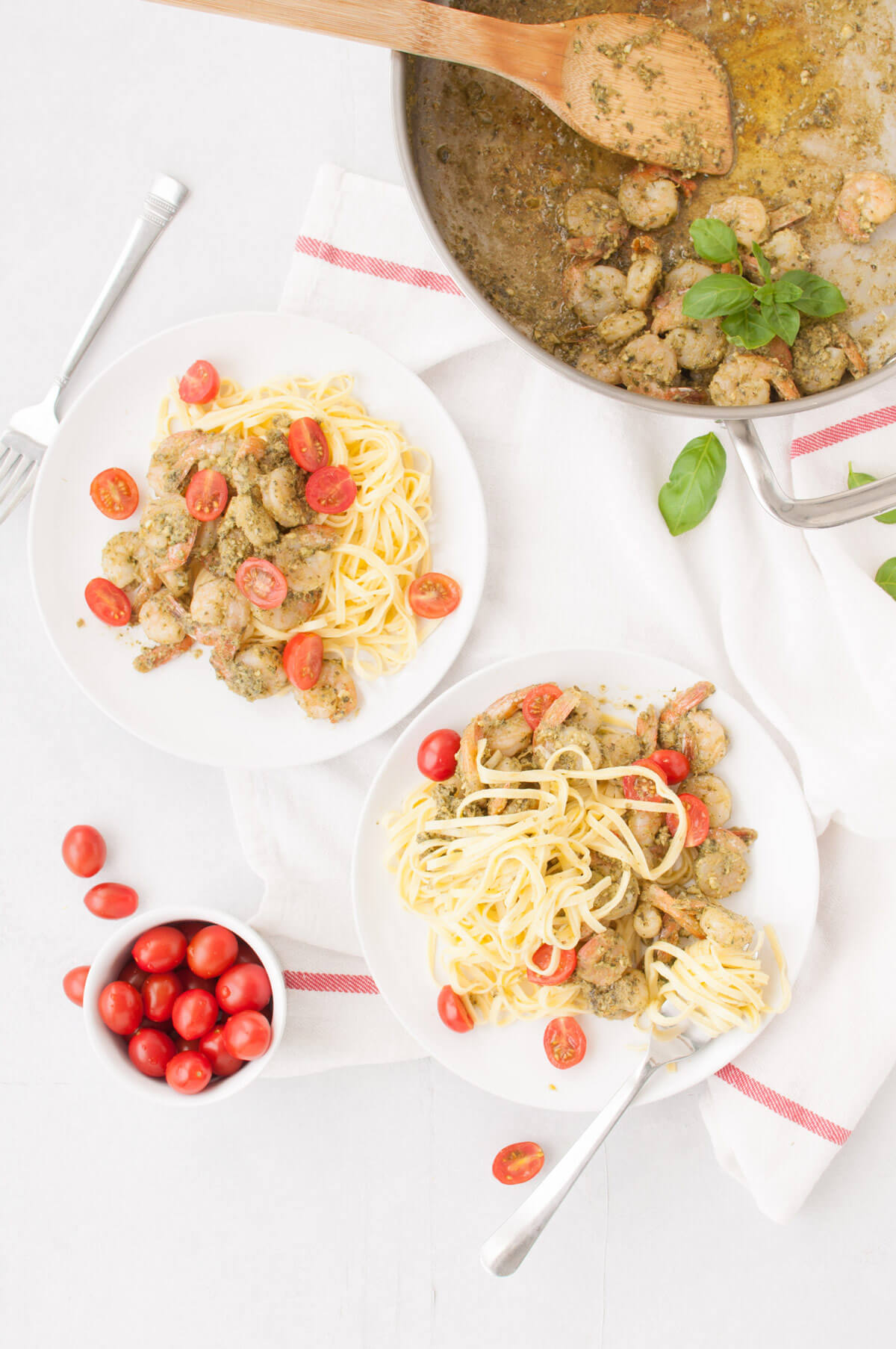 4-Ingredient Shrimp and Pesto Pasta from Holley Grainger