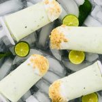 Key Lime Pie Mojito Pops (Greek Yogurt Popsicles) from Holley Grainger