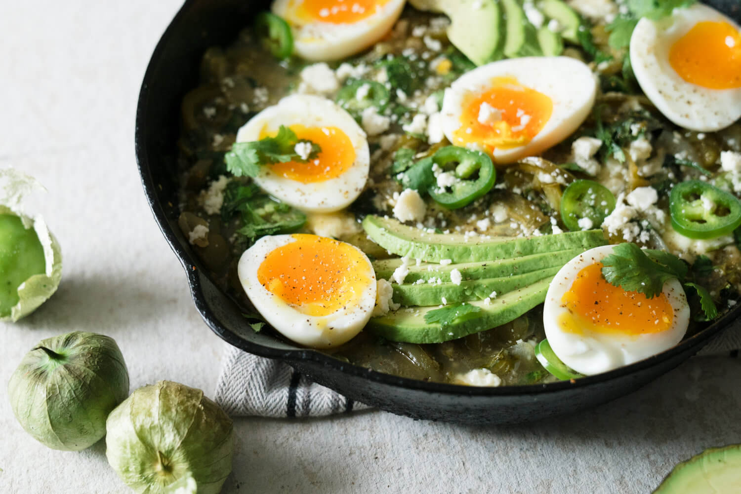 Green Tomatillo Shakshuka from Healthfully Ever After