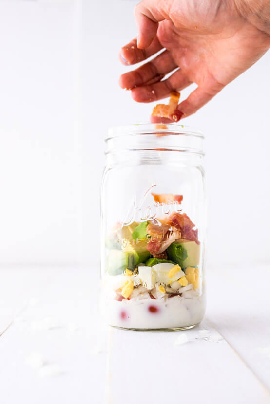 Mason Jar Cobb Salad from Holley Grainger and Eggland's Best