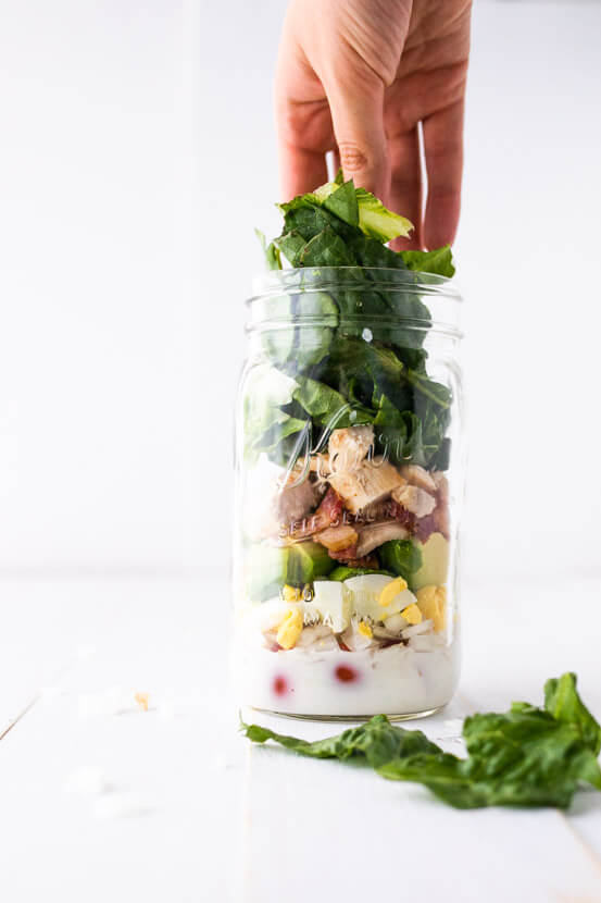 Mason Jar Cobb Salad from Holley Grainger and Eggland's Best