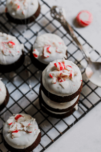 Shortcut White Chocolate Peppermint Brownie Bites from Holley Grainger