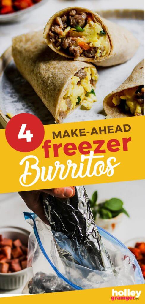 4 Fast & Easy Make Ahead Breakfast Burritos for the Freezer