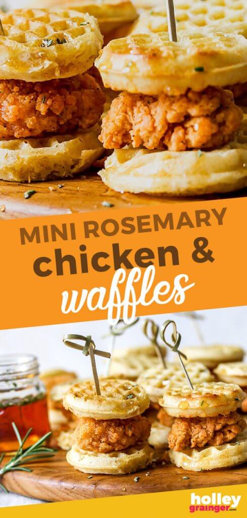 Mini Rosemary Chicken & Waffles from Holley Grainger