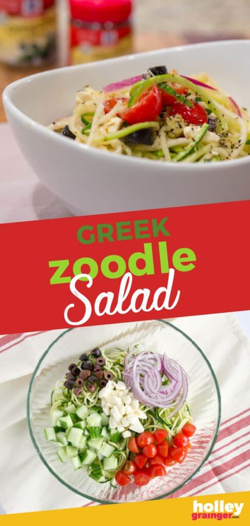 Greek Zoodle Salad from Holley Grainger