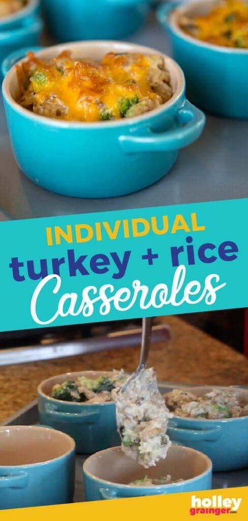 Individual Turkey and Rice Casseroles from Holley Grainger