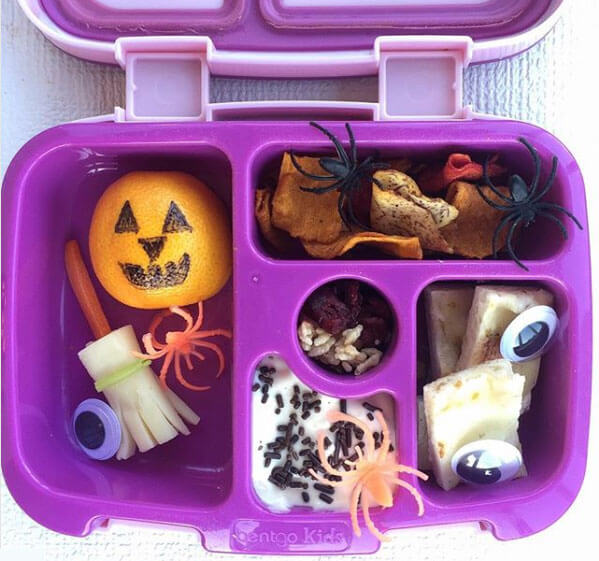 Halloween Lunchbox Ideas from Holley Grainger, with Sharpie Jack-o-lantern orange