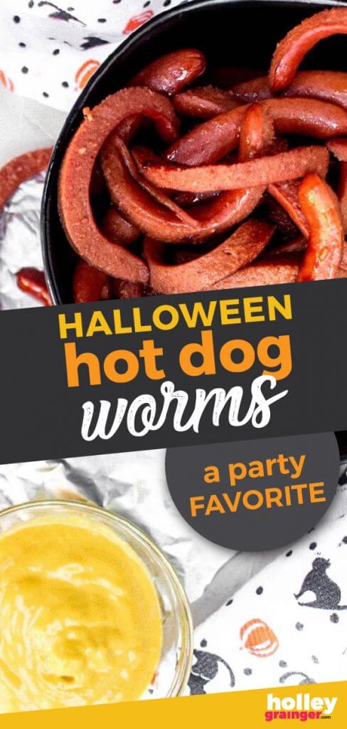 Halloween Hot Dog Worms, from Holley Grainger