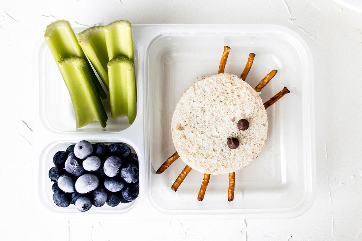 Holley Grainger's Spooky Spider Sandwich and Halloween Lunchbox