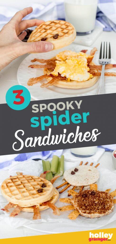 Spooky Spiders Sandwiches from Holley Grainger