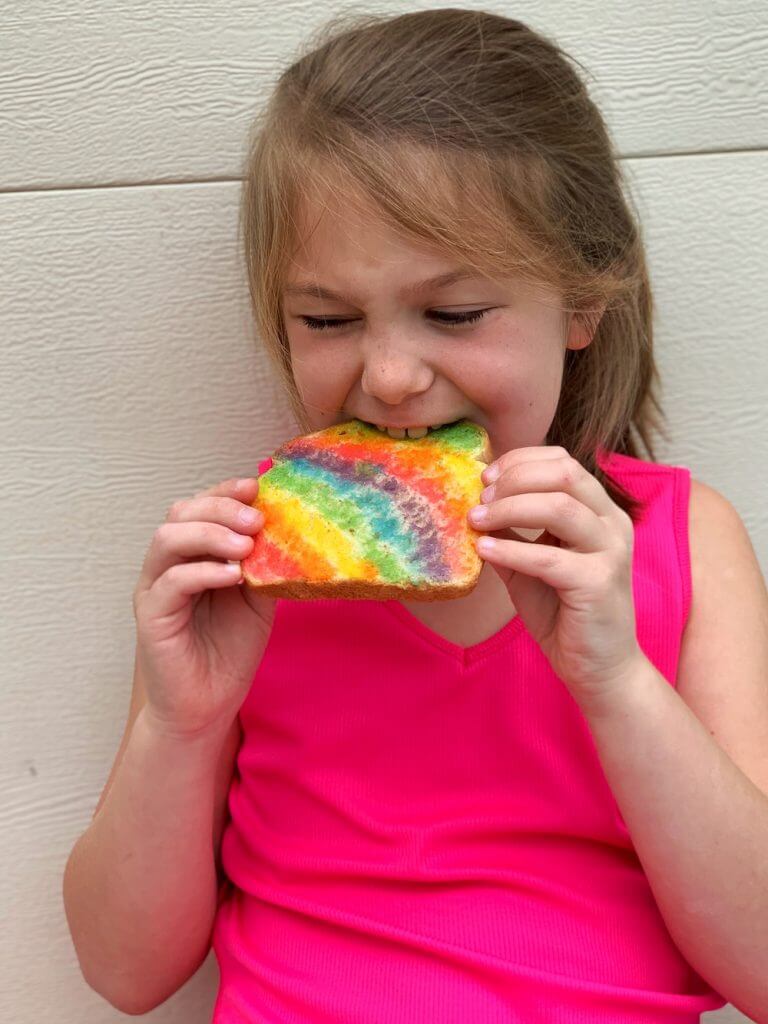 Ellie with Rainbow Toast 