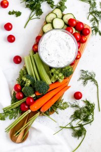 Veggie Board with Ranch Dip