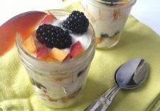 Mason Jar Blackberry and Peach Shortcakes