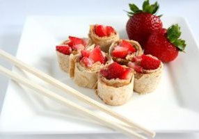 PB & Strawberry Sushi - Lunchbox